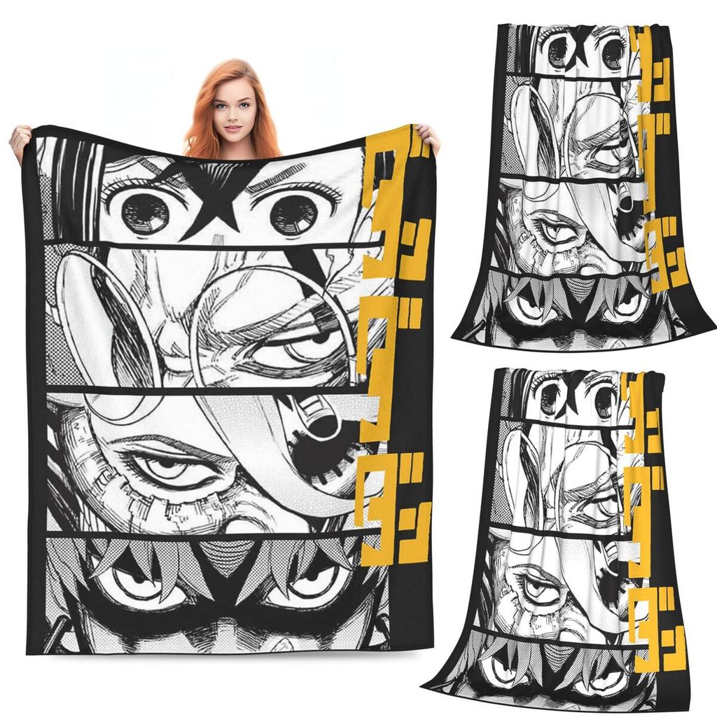 Dandadan Anime Eyes W Kaji Manga Blankets Soft Warm Flannel Throw Blanket Plush for Bed Living room Picnic Travel Home Couch