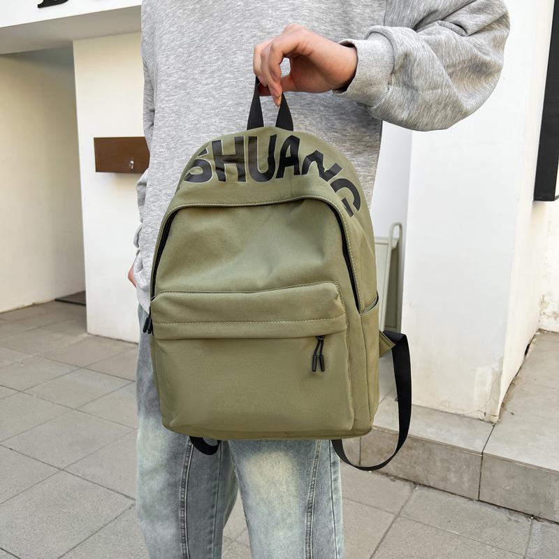 Schoolbag Korean version fashionable simple letter schoolbag female high school student computer backpack female college student junior high school 
