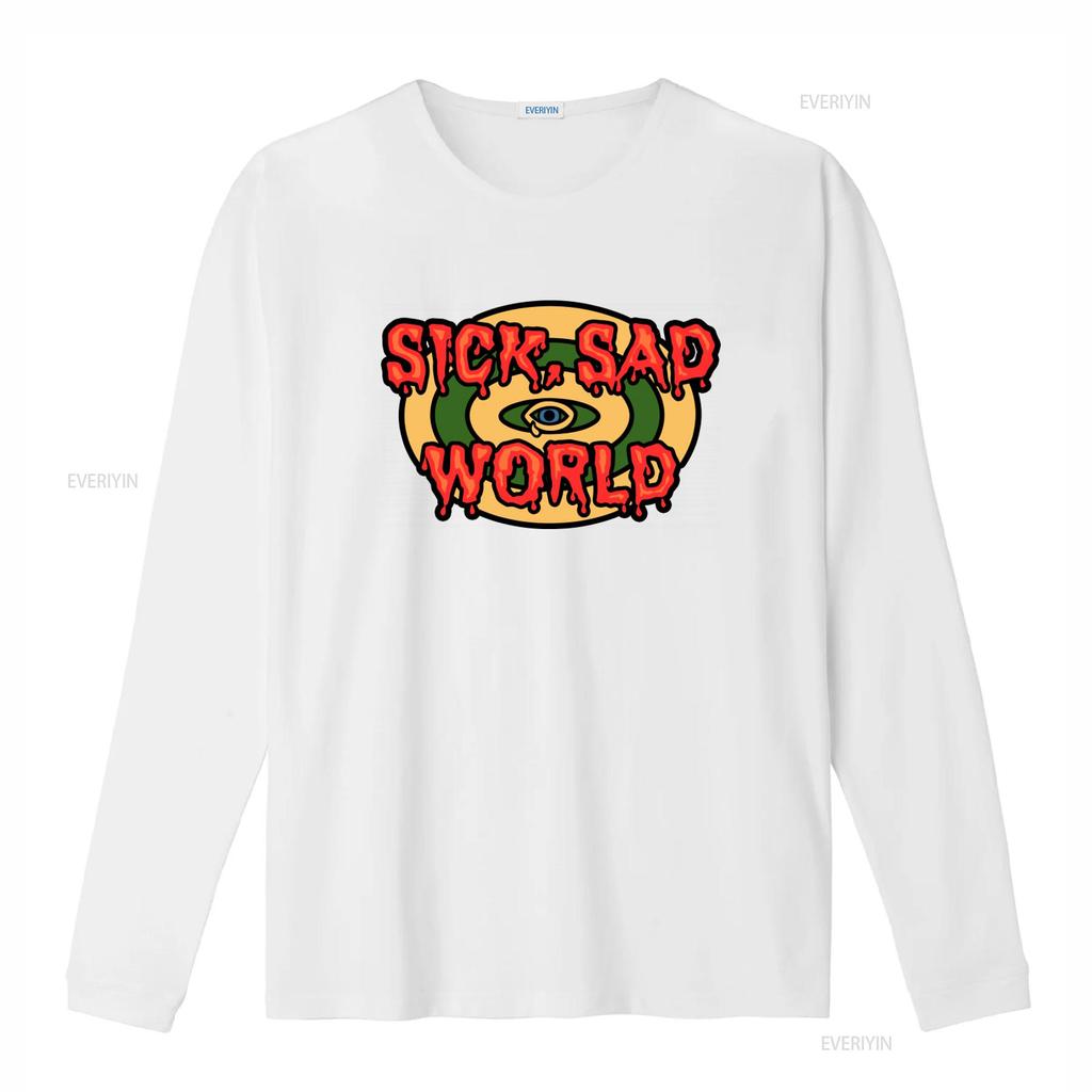 Sick Sad World T Shirt Unique Eye Design for Trendy Fashion Lovers vintage Washed Stretched Unisex Top For Everyday Wear