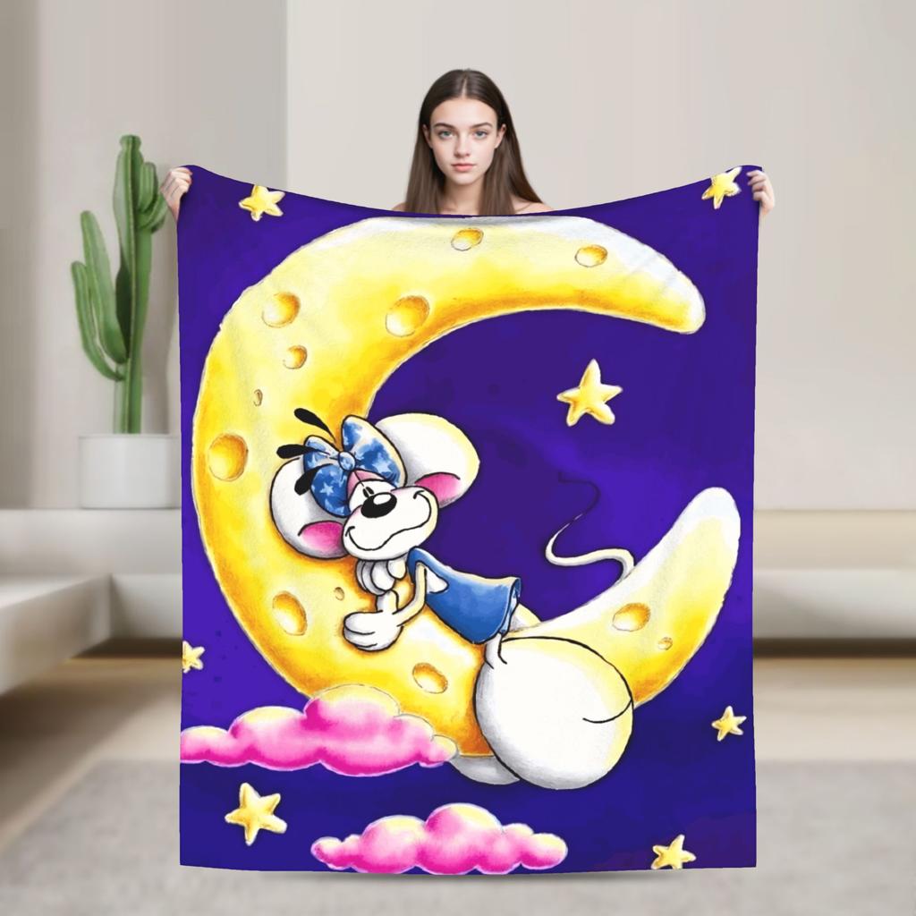 Diddl Cartoon Red LOVE Blankets Quality Soft  Throw Blanket Winter Travel Couch Bed Comfortable Bedspread