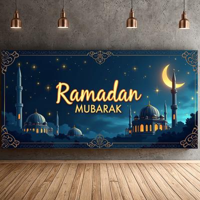 Dekorativ Mubarak-dekoration Ramadan-banner Ramadan-fotorekvisita För muslimsk högtidsevenemangsdekoration Gemenskapsevenemang