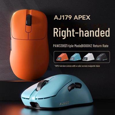 Ratón Inalámbrico para Juegos Black Jazz AJ179 Apex - PAW3395, Bluetooth, 3 Modos, Ligero, con Base de Carga