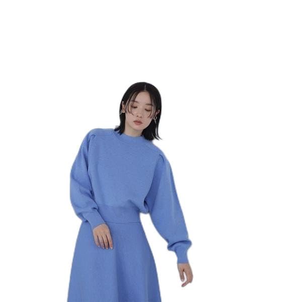 

Красивое повседневное платье Двусторонний расклешенный комплект Синий [Натуральный базовый] Женский синий