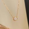 925 Silver Bubble Pendant Necklace: Classic, Simple, Luxury 4-Claw Design for Women