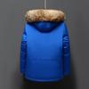 2025 Fleece Thickened Plus Size Jacket Fall and Winter Men's Middle-aged Solid Color Casual Hooded Warm Jacket Shirt Top
