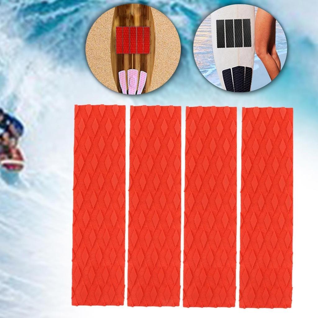 4 ks Trakční podložky na surfové prkno Podložka na palubu surfového prkna Přední trakční podložky Protiskluzová podložka na palubu Gripová podložka Náhradní surfové příslušenství