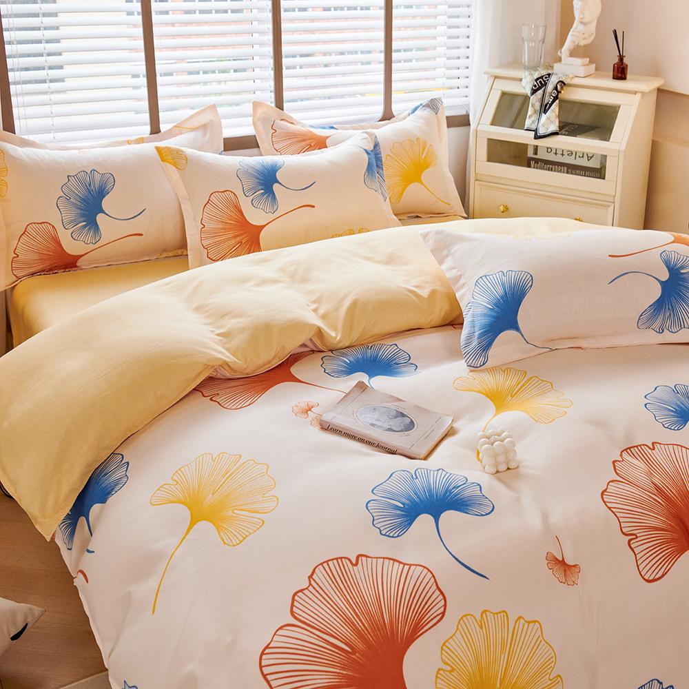 Single duvet cover Printed red quilt cover Thickened plant-cashmere cartoon multicolored bed cover 220x240 double bedding