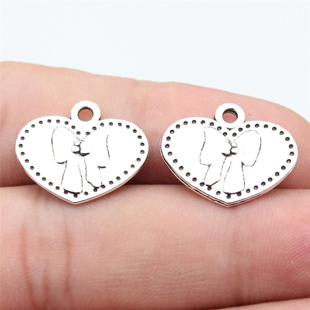 

Шармы Персиковое сердце Любовные подвески Винтажные материалы для ювелирных изделий ZC094 A22-10pcs-19x16mm