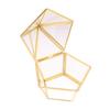 Pentagon Transparent Jewelry Storage Box Geometric Clear Jewelry Display Case Ring Earring Organizer Holder Tabletop Container