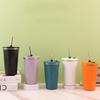 Creative Travel Insulated Tumbler Vacuum Insulated with Straw Stainless Steel Thermal Mug 600ML BPA Free