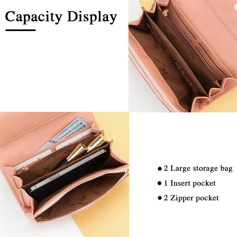 Baellerry Women Bags Fashion Design Artificial Leather Handbags Classic Phone Bag Card Holder Purse Wallets