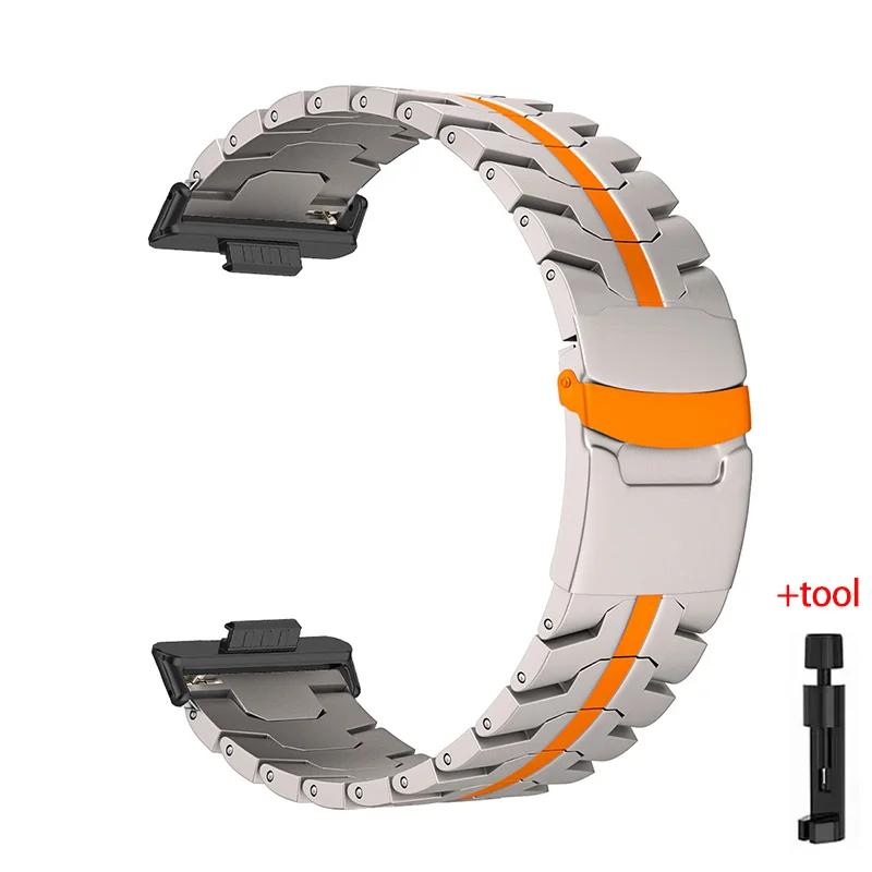 Luxury Stainless Steel Strap For Huawei Watch Fit 3/4/4 pro Titanium Correa Bracelet for Huawei Fit3/Fit2/Fit1 Metal Wristband