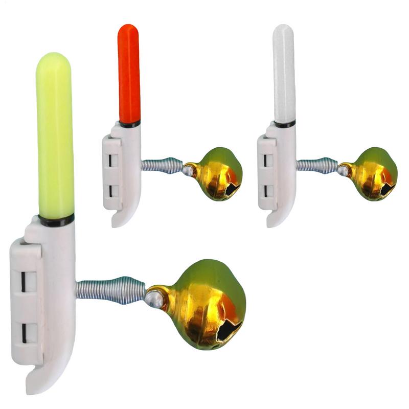 5pcs Glow Sticks for Fishing Alerts electronic rod tip lights With Bell Reusable LED Fishing Alarms for Night Camping fishing