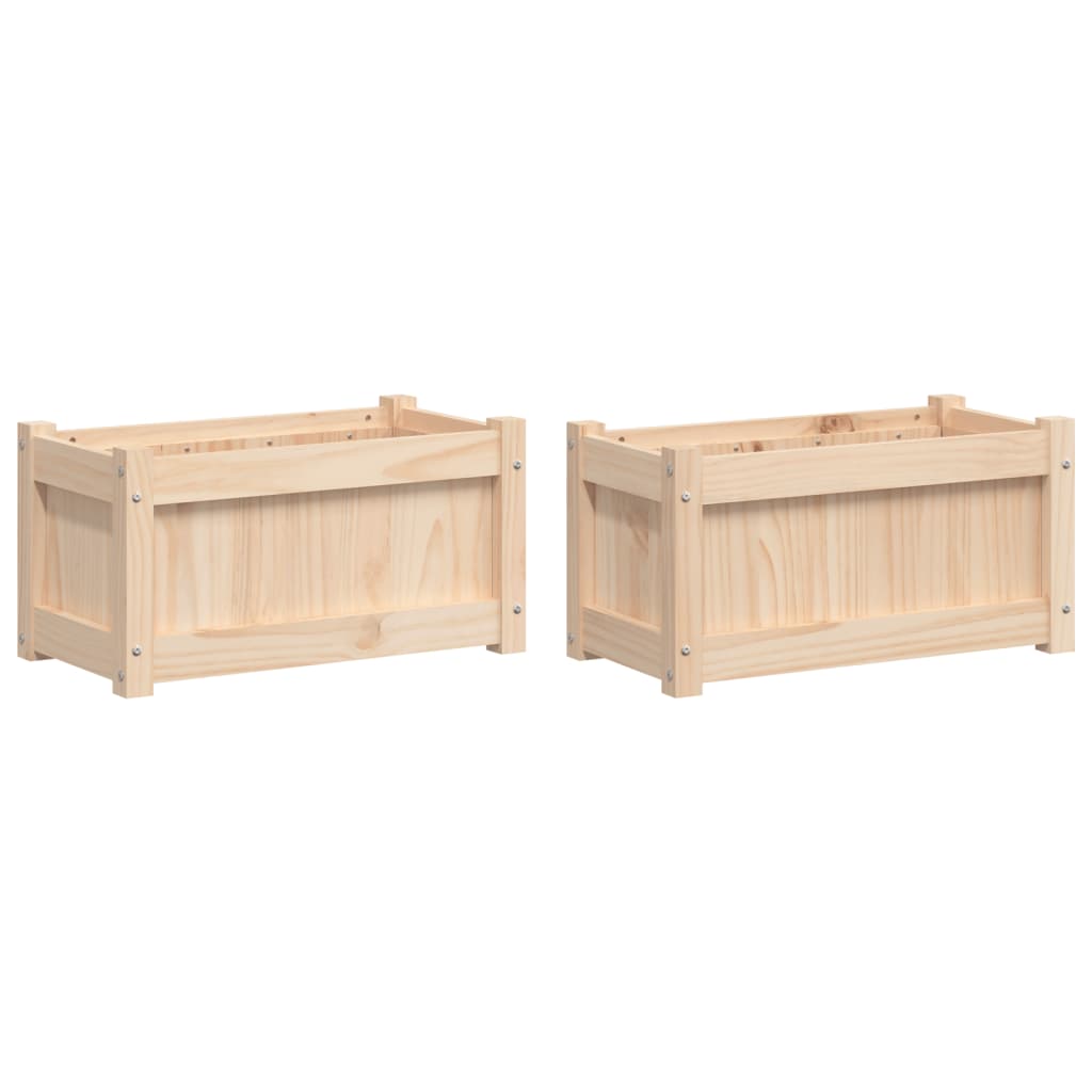 Planters 2 Pcs Solid Pine Wood