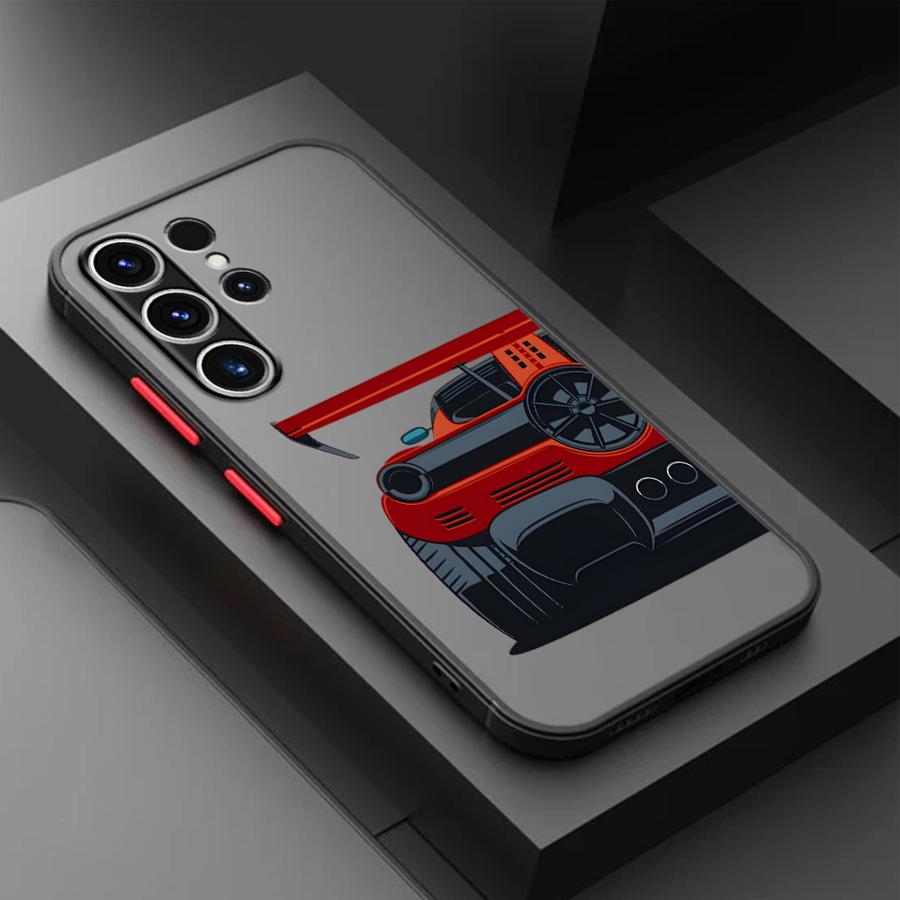 Funda Back Phone Cover Case for Samsung Galaxy S23 FE Note 20 Ultra 10+ S25 Ultra S24 Plus S21 S20 FE S26 S22 Cartoon Cool Car