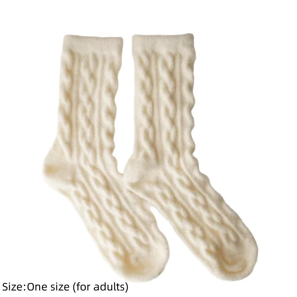 Plush Fluffy Socks Velvet Knitted Socks New Winter Warm Socks  Women