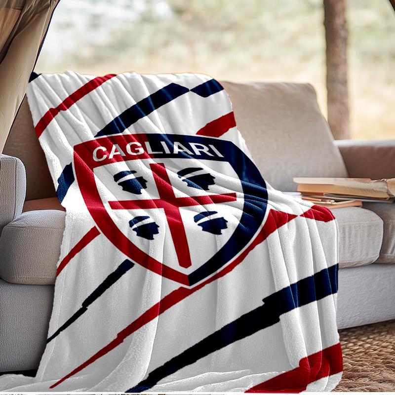 Fußball Cagliari Design Decke Leicht Ideal Bettdecke Perfekt für Reisen, Camping, Wohnzimmer, Büros, Sofas, Fan Weihnachtsgeschenk