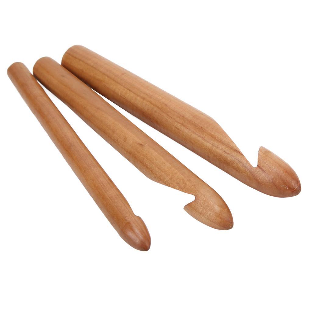 Large Crochet Hooks 20cm Ergonomic Design Premium Natural Bamboo Glossy Crochet Hook