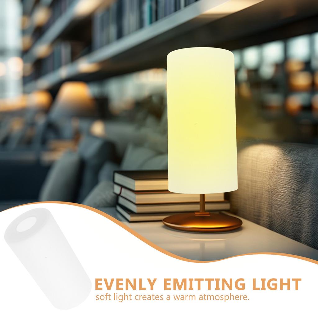 Cylindrical Glass Lampshade For E27 Lamp Base Light Fixture Decorative Lampshade Lighting Cover Replacement Desk Wall Lamp