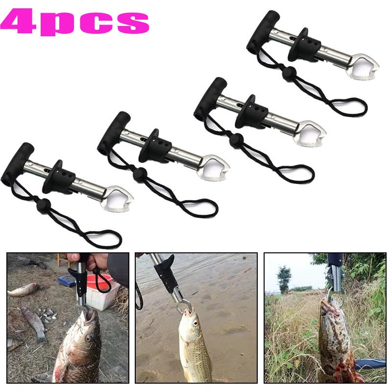 Portable Fishing Gripper Stainless Steel Fish Lip Grip Handle Catch Carp Fishing Lip Grip Fishing Tool Fishing