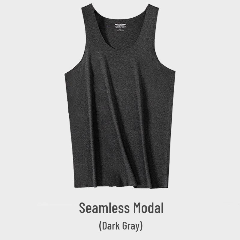 Modal Herren Eisseide Racerback Tanktop - Ärmelloses weißes Unterhemd für Sport & Layering