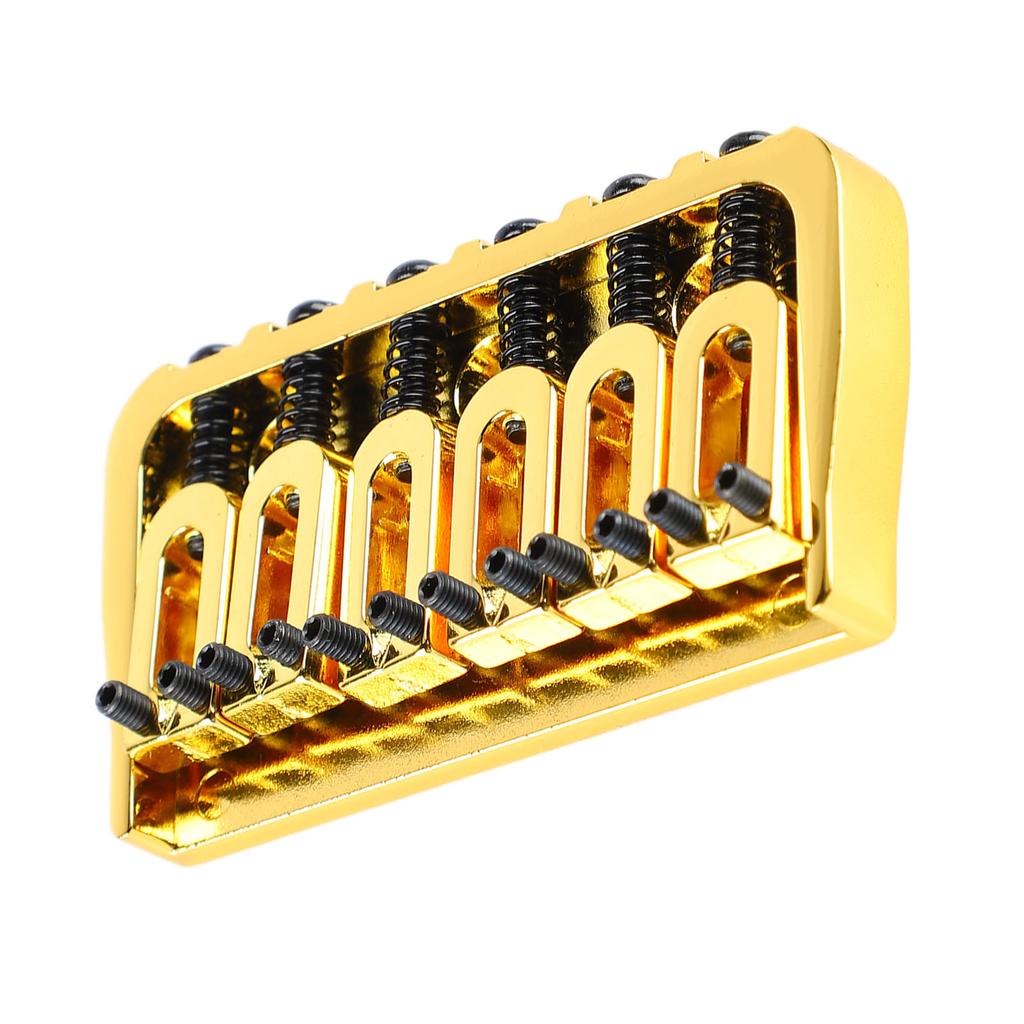 Electric Guitar Fixed Bridge Metal Adjustable Professional Guitar Fixed Bridge Replacement Gold