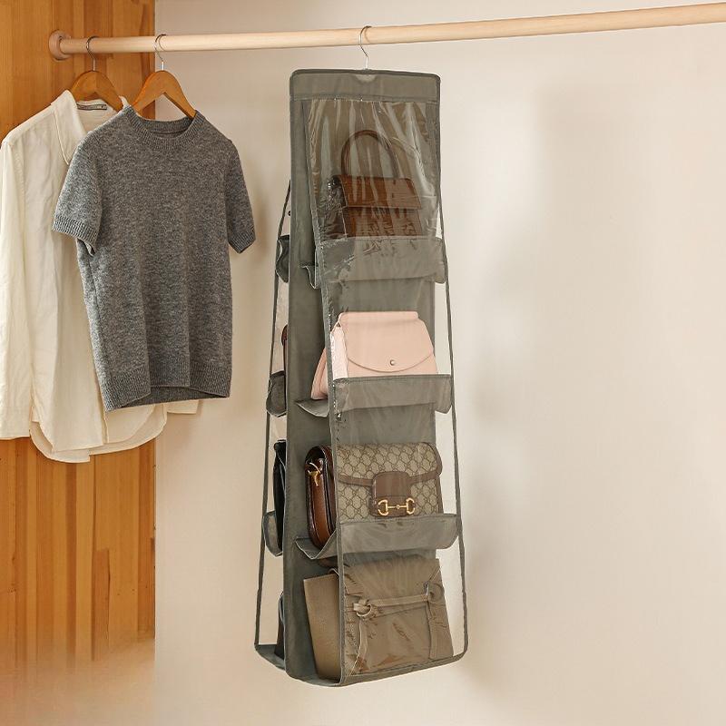 Hanging Bag for Storing Bags and Wardrobe Items Multi-layer Non-woven Fabric Dustproof Storage Bag for Household Use Bag Storage Bag