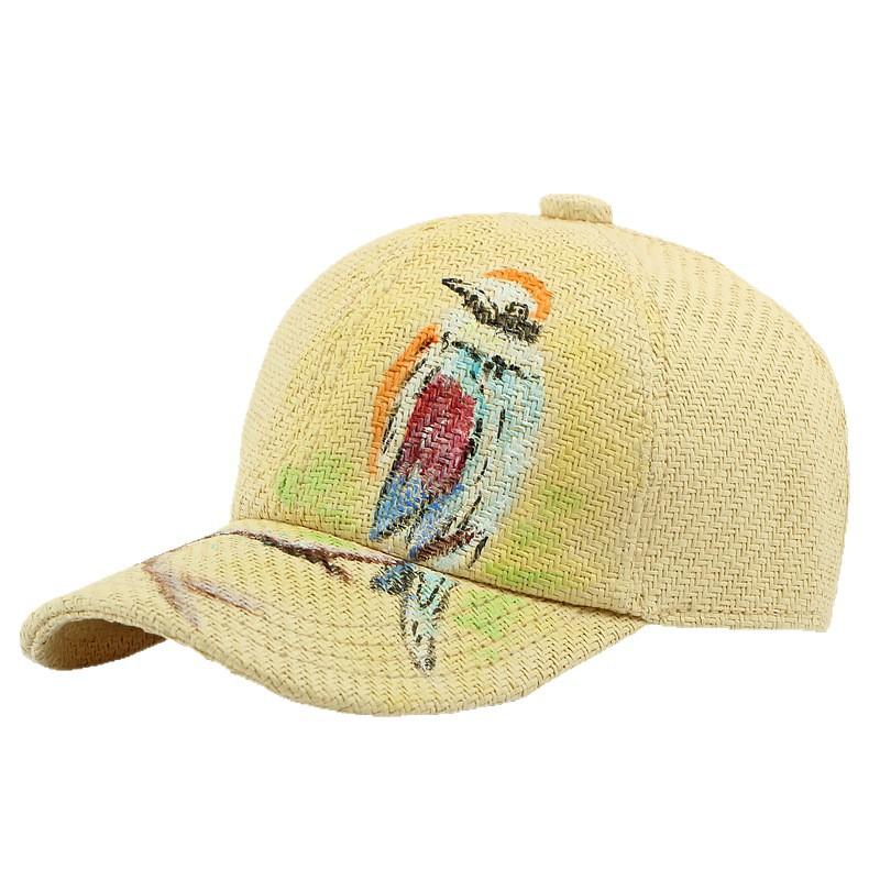 Hat Men's Sunscreen Visor Hat Personalized Graffiti Hand-painted Cap Women's Summer Straw Hat Baseball Cap