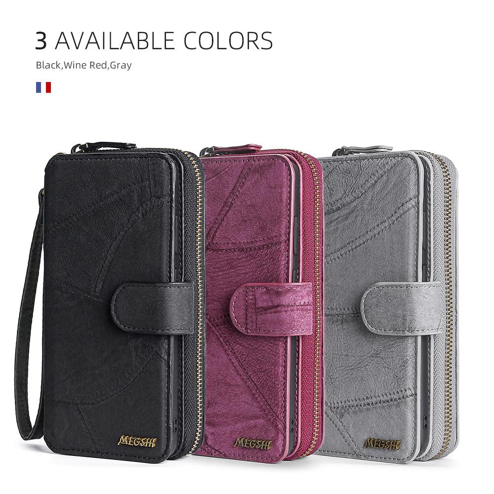 Suitable For IPhone 14 Leather Case IPhone 12 Romax Multifunctional Card Insertion Phone Case 11pro Protective Case