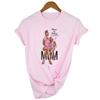 Super Mama Mom Of Girls Mommys Girl T Shirt Women Mothers Love Mom Life White Pink