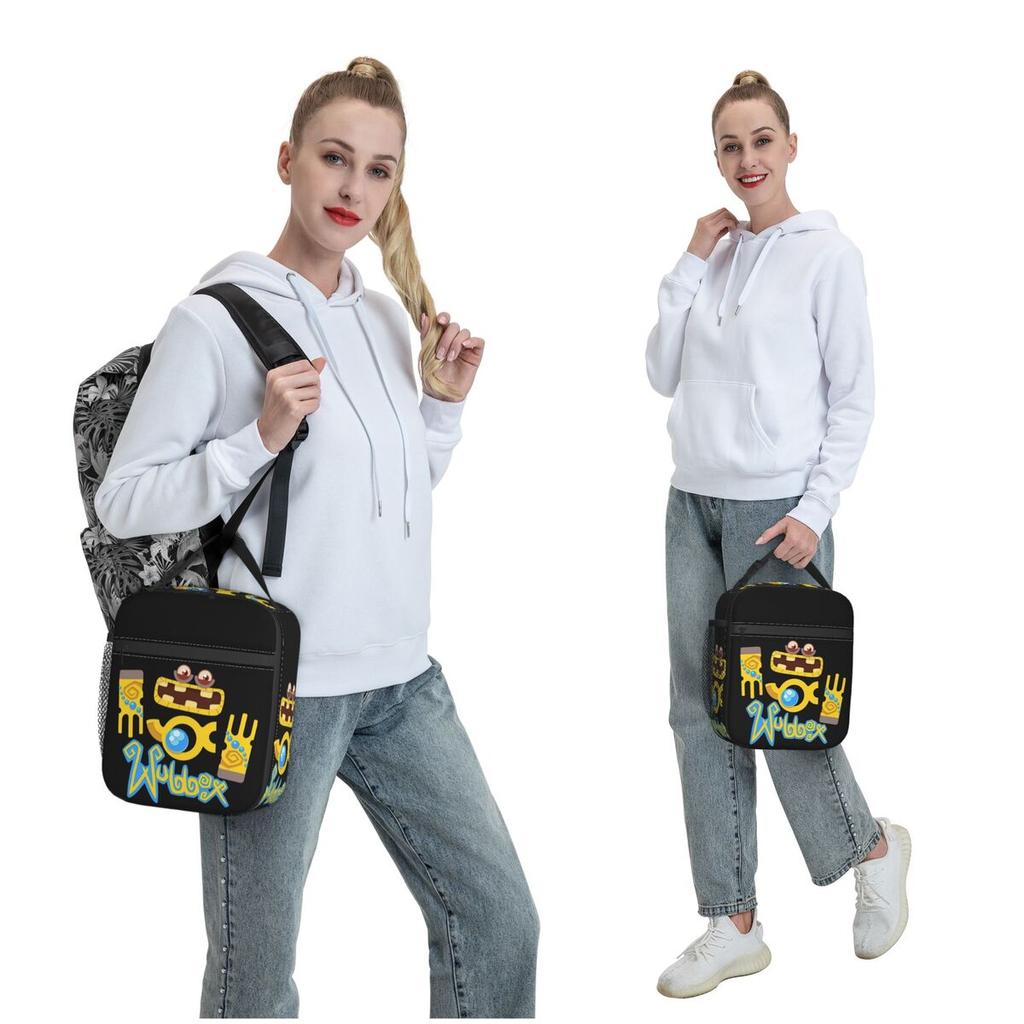 Wubbox My Singing Monsters Insulated Lunch Bag for Women Kids Portable Food Boxes Thermal Lunch Box Tote