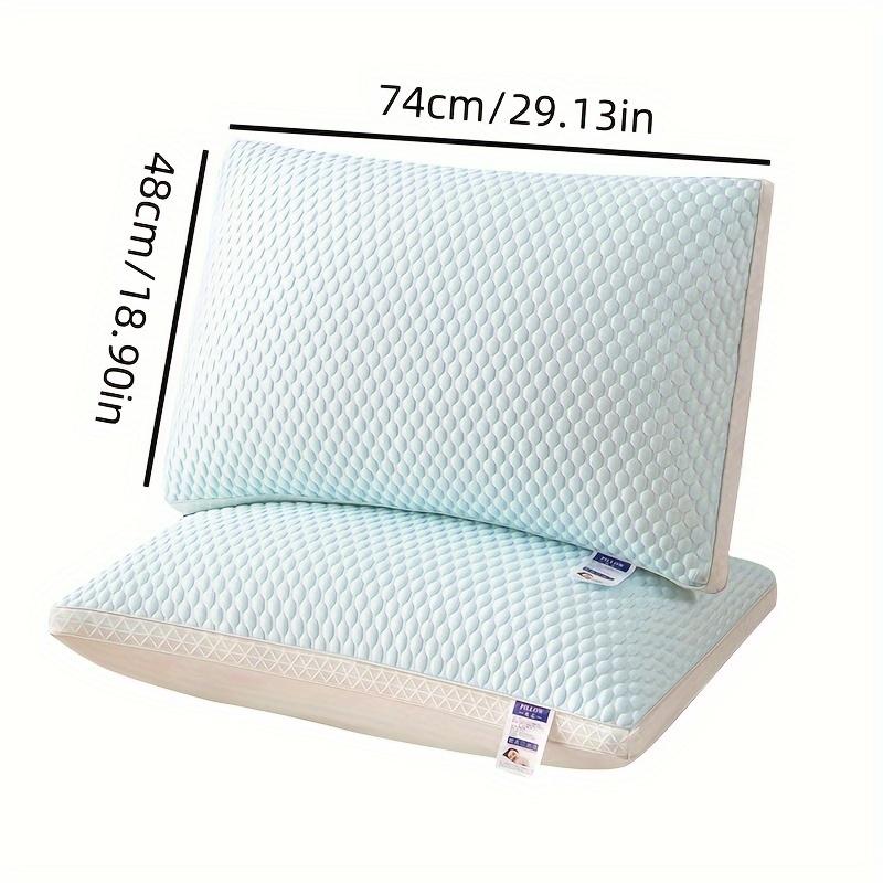 Oreiller Cervical de Massage en Tissu Fibre Soyeuse Glacée Rafraîchissante, Noyau d'Oreiller Aide au Sommeil, Sommeil Profond Adulte Usage Domestique, Oreiller Ménager Évacuant l'Humidité
