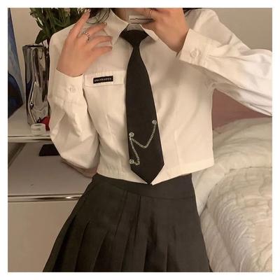 Shirt Jk Uniform Autumn Long Sleeve Tops Ladies Pop Shirt