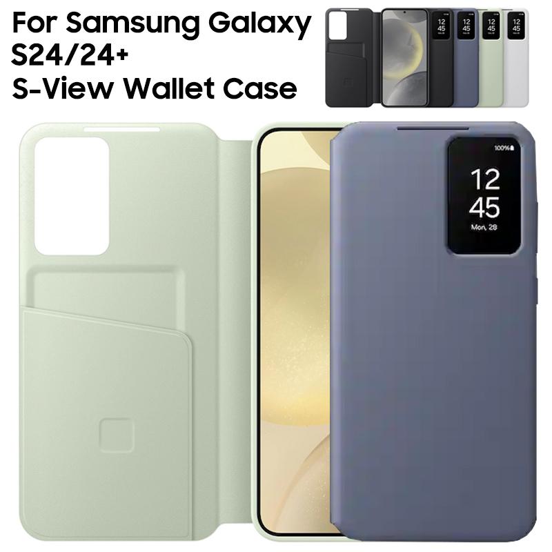 Smart View Phone Case Cover For Samsung Galaxy S24 S24+ S24 Plus SM-S921B SM-S926B Smart View Wallet Flip Case Cover