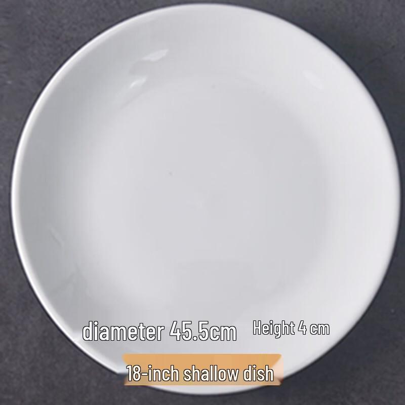 European Style Pure White Ceramic Dinner Plate