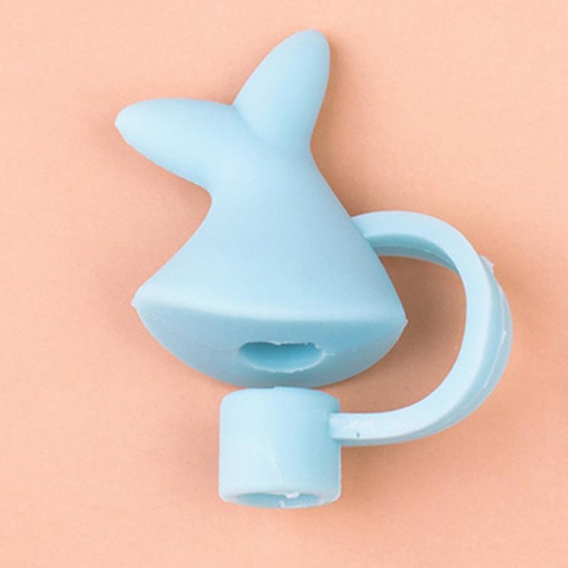 Cartoon Silicone Straw Tips Drinking Dust Cap Splash Proof Plugs Cover Creative Cup Accessories Straw Sealing Tools
