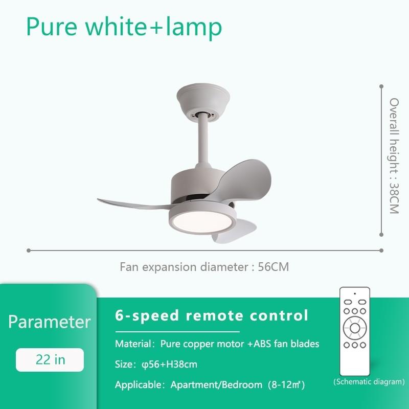 22" 3/5 Blades & LED Lighting Fan Silent DC Motor & Energy Saving Fan Household Electric Ceiling Fan with Hook