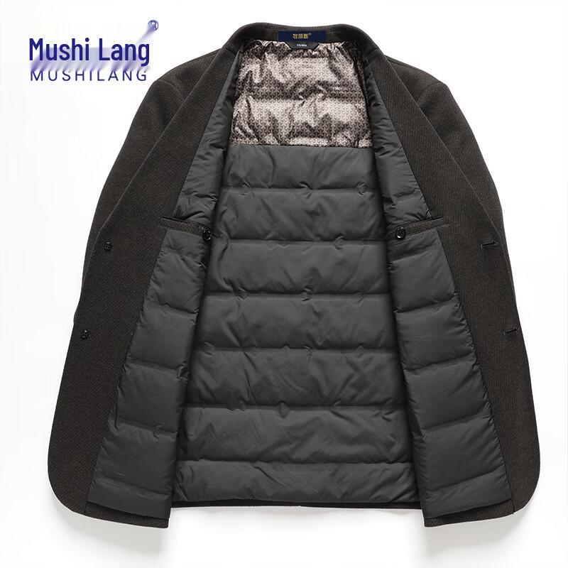 MUSHILANG Men's Wool Blend Down Blazer