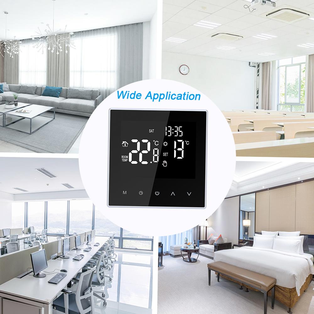 Smart Thermostat Digital Temperature Controller Weekly Circulation Programmable Electric Underfloor Heating with Large