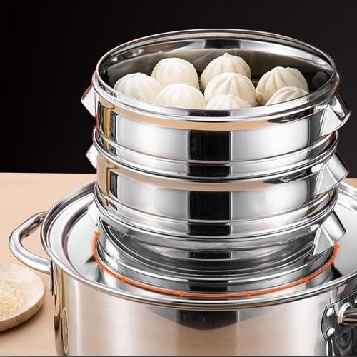 YFFSFDC Steaming Plate for Chinese Steamers, Fits 21-24cm Pots and 16-21cm Steamers (24cm Diameter)