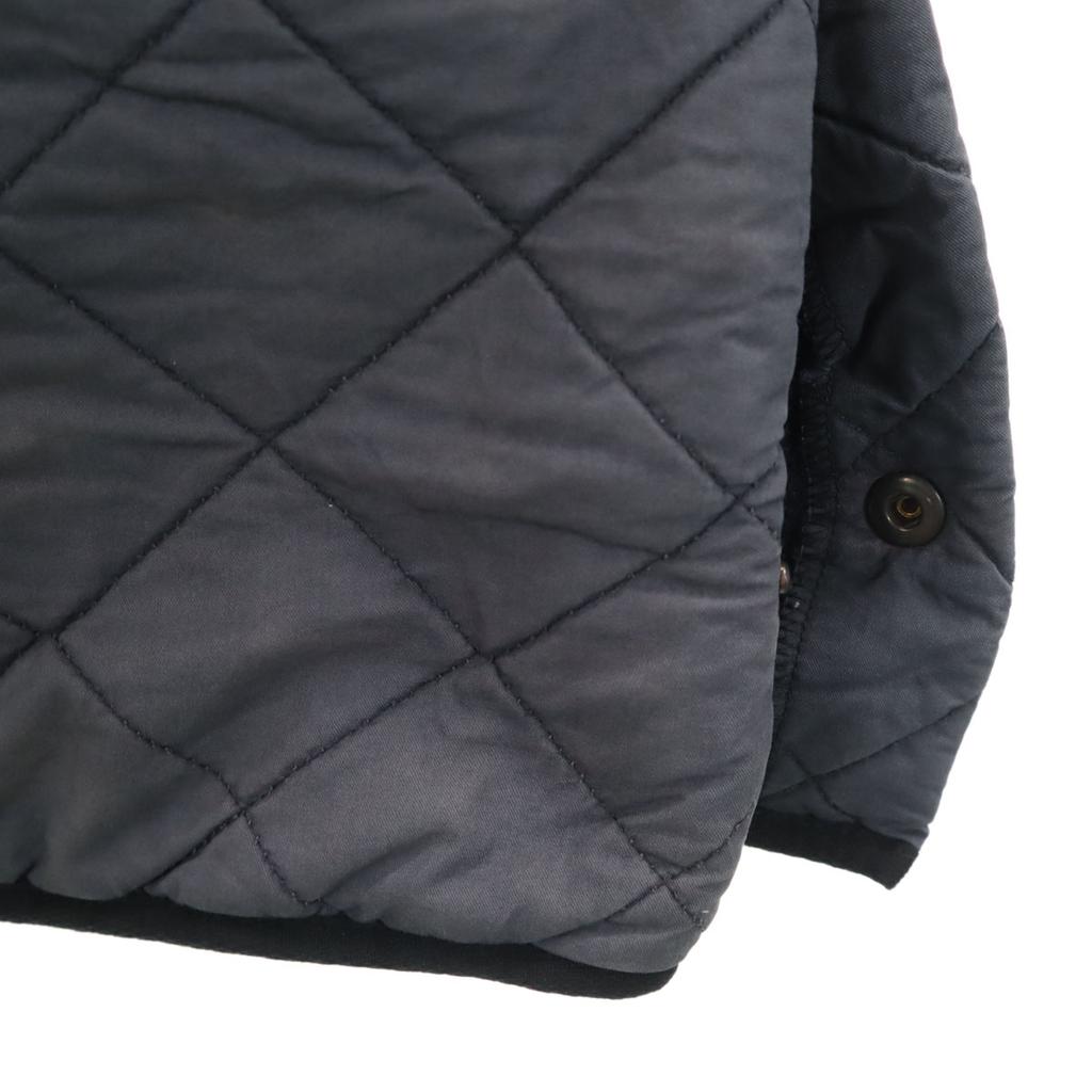 Barbour Quilted Jacket Navy Double Zip Men's Used