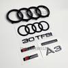 6F A3 4-Ring logo ABS Black Car Hood Front Bonnet Grill Rear Trunk Emblem Badge Sticker A3 mark 30TFSI Quarrto Emblem9F cjrv1