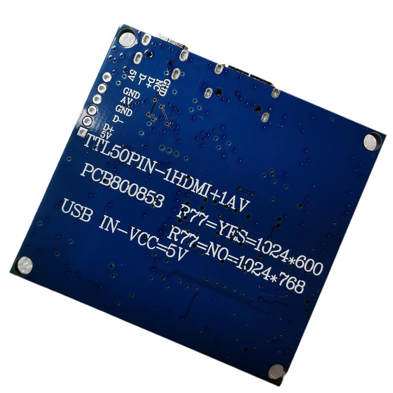 50-polige EDP-LCD-Controller-Treiberplatine e Arbeit für TTL 50Pin-Bildschirmauflösung 1024 x 600 1024 x 768