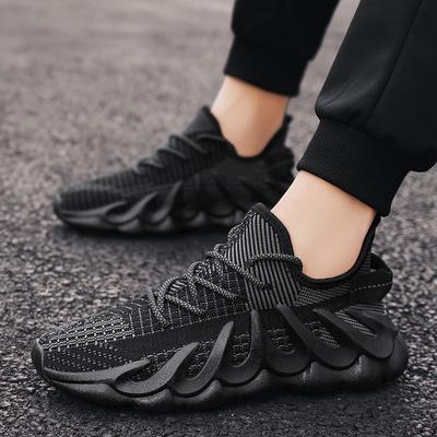 Men's Casual Style Single Shoes Student Running Shoes Korean Version Trendy Men's Net Shoes Jelly Sole Coconut Shoes