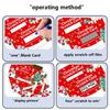 50Pcs/Set DIY Christmas Scratch Off Cards Cartoon Self-Scratchable Surprise Raffle Cards Creative Write‑In Party Gift Vouchers