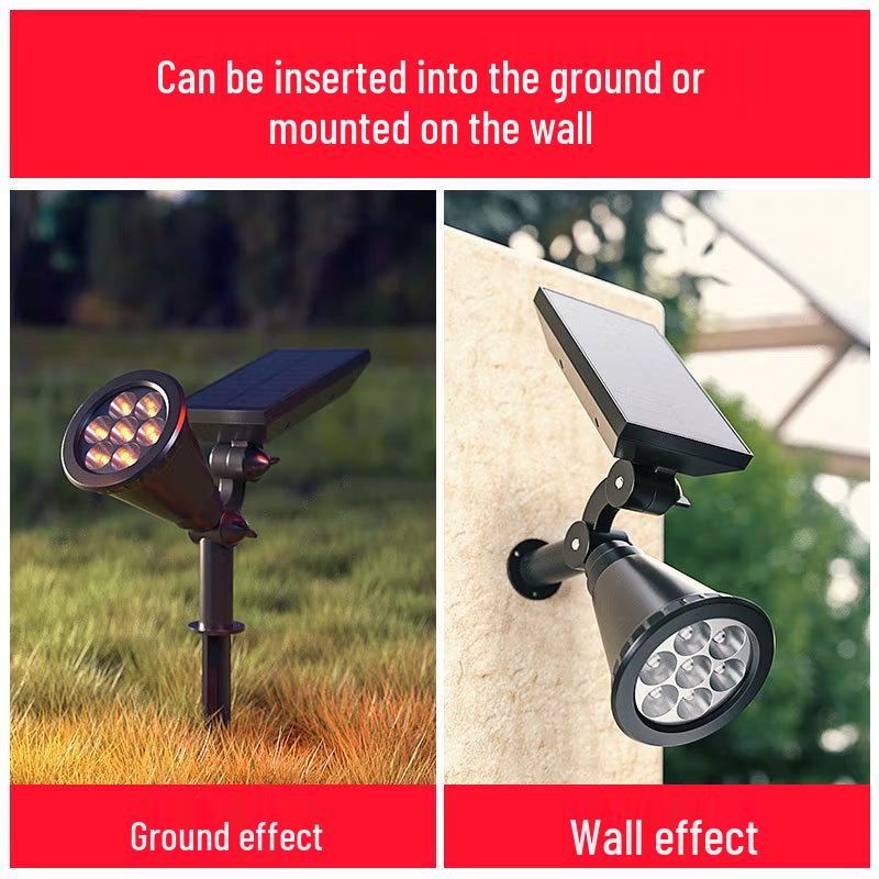 Solar Colorful Outdoor Lawn Spotlight - Automatic Dusk Activation, Ground-Inserted Garden Tree Light