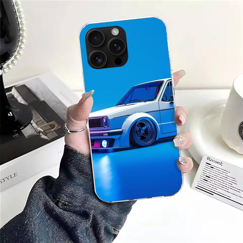 

MK1 Golf Vintage Car Soft Phone Case For IPhone 11 17 Air 16E 16 Pro Max 15 + 14 Plus 13 Mini 12 Apple 7 SE 8 Fundas Coque 11 17 iPhone 14 Plus