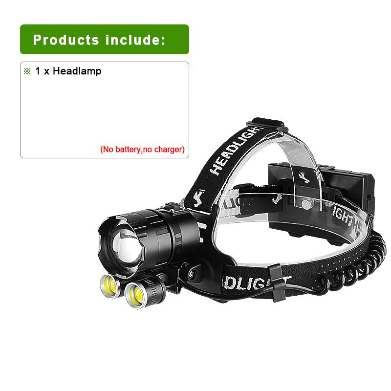Super High Power XHP360 Headlamp Powerful Fishing COB Head Flashlight Super Bright Zoom LED Headlight USB Rechargeable Lantern
