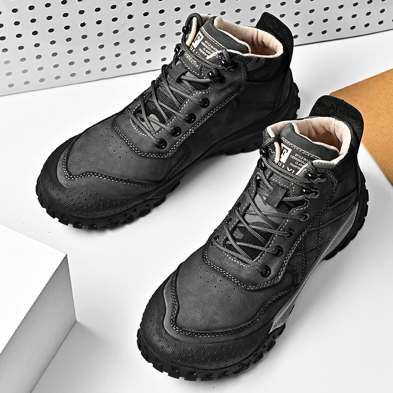 Trendy Brand Men's Casual Shoes Outdoor Hiking Shoes Winter Cotton Shoes High Top Shoes Men's Sports Shoes Free Delivery