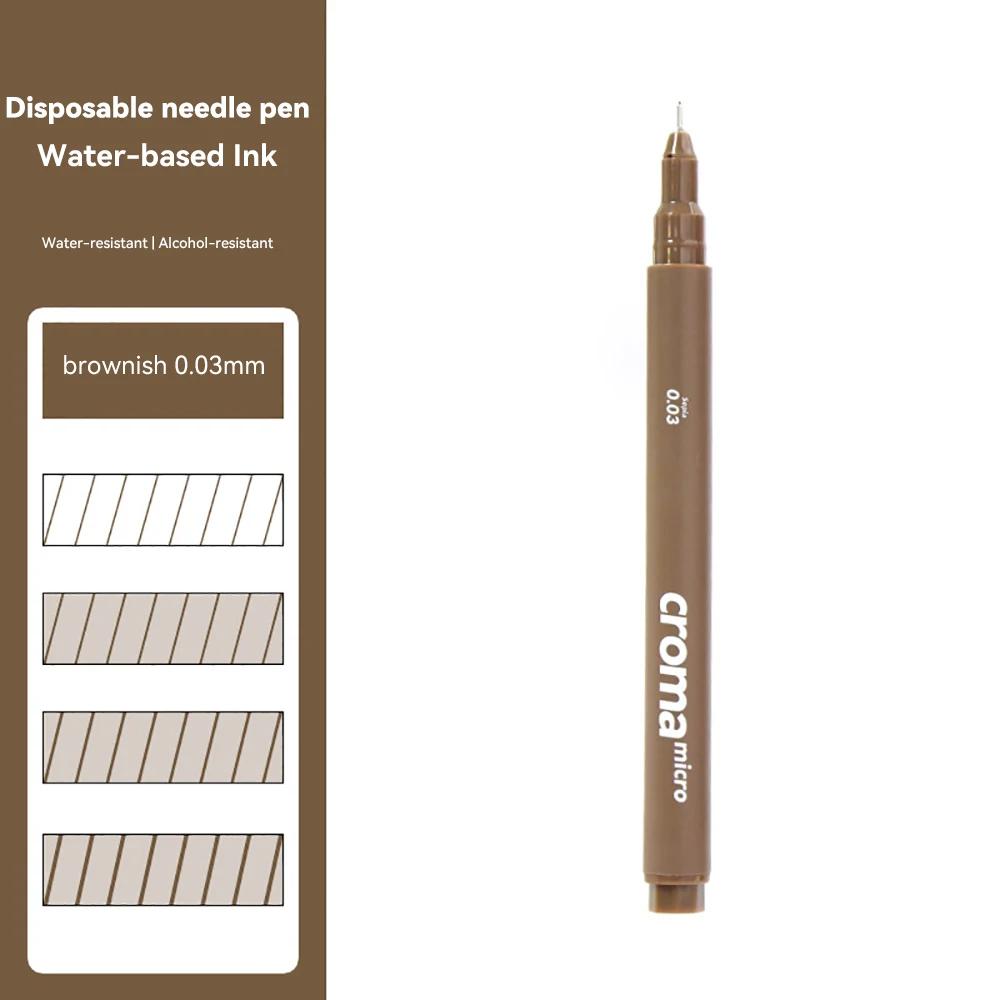 Micron Liner Fineliner Pen 0.05 0.03 0.1 0.5 Brush Tip Black Brown Fineliner Sketching Manga Drawing Pen Color Sketch Stationery